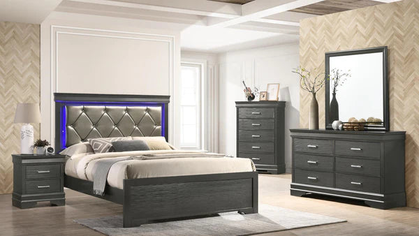 BROOKLYN LED BEDROOM SET IN WHITE