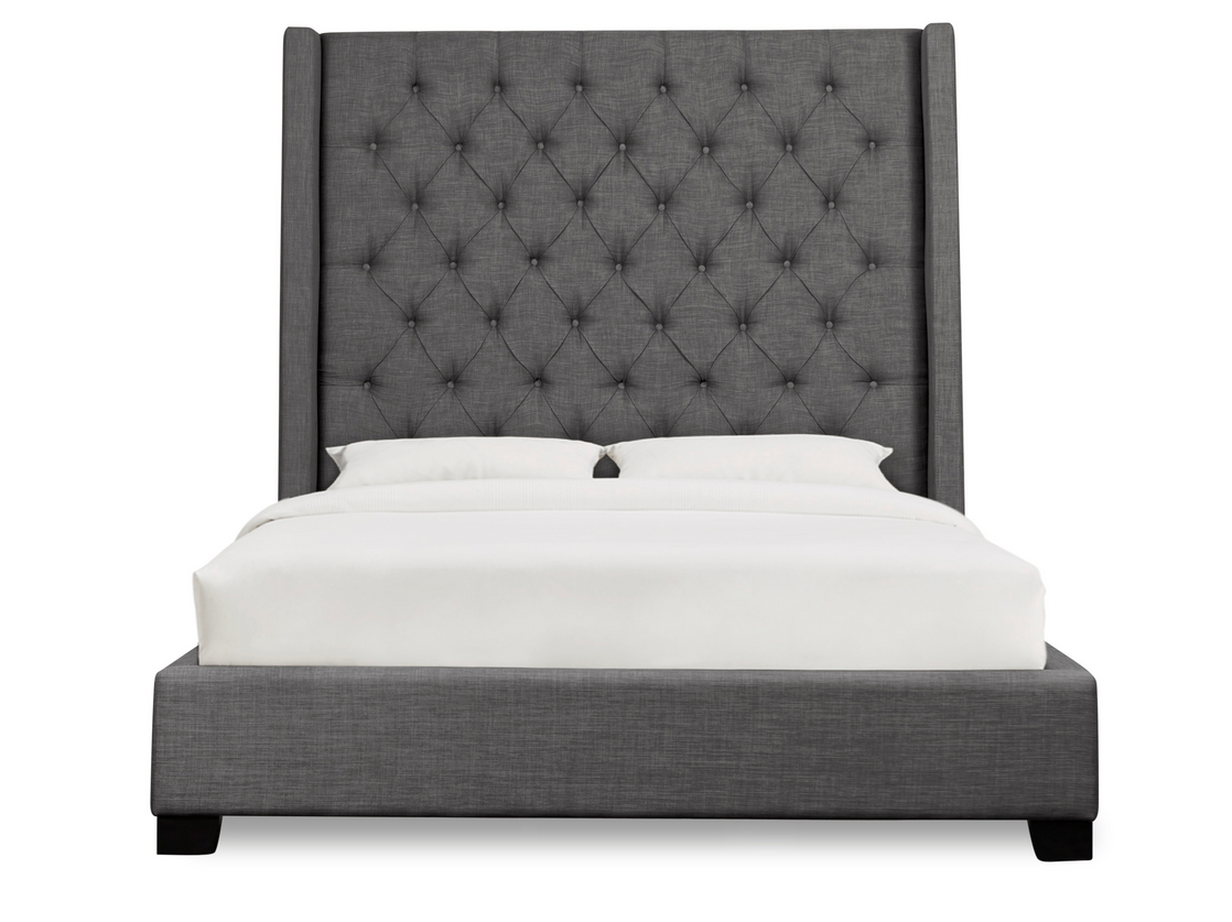 SH229 Fabric Dark Grey King Bed