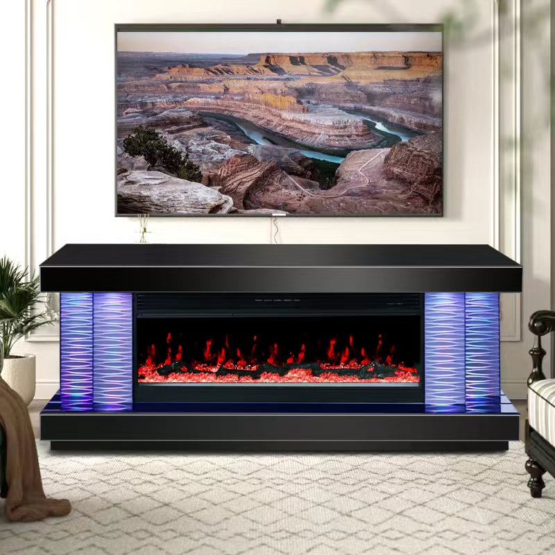 JASMIN TV STAND W/FIREPLACE