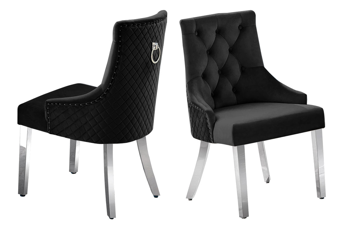 Genuine Marble Stainless Steel Dining Table + 6 Chair set