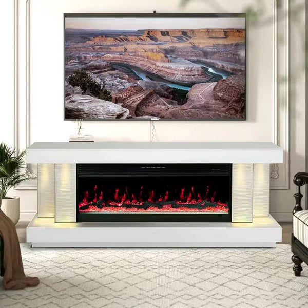 JASMIN TV STAND W/FIREPLACE