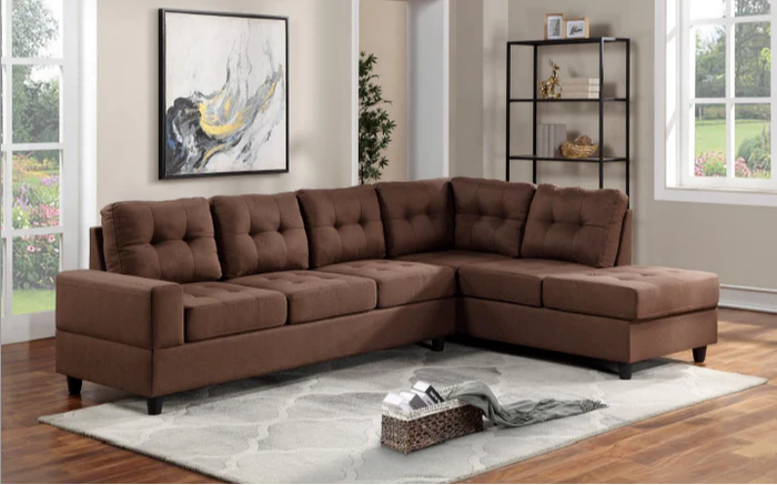 James Linen Reversible Sectional