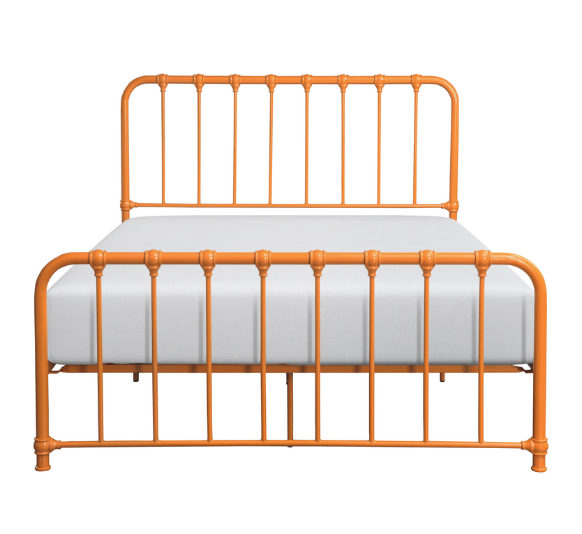 1571 Metal Orange Platform Twin Bed