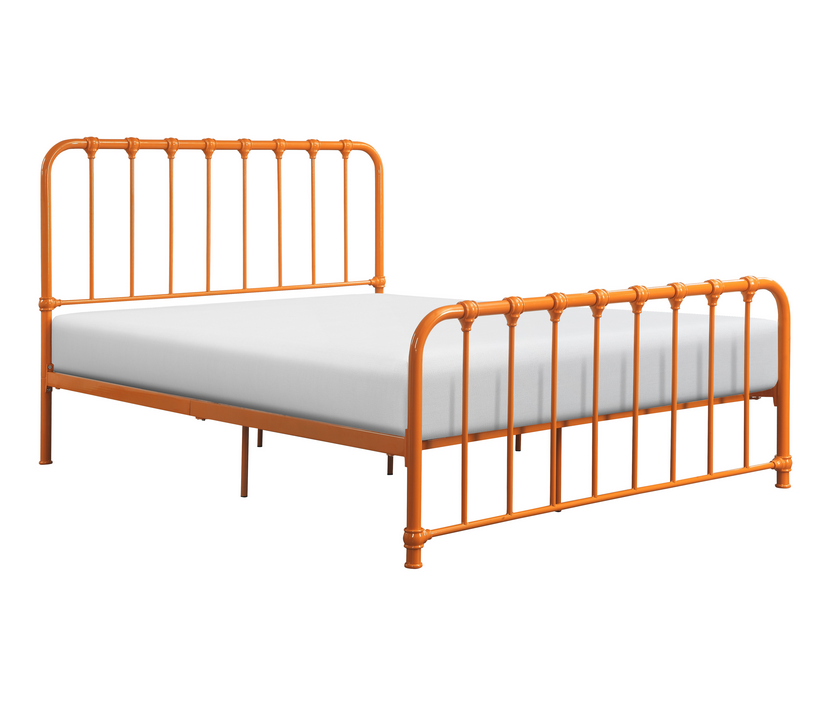 1571 Metal Orange Platform Twin Bed