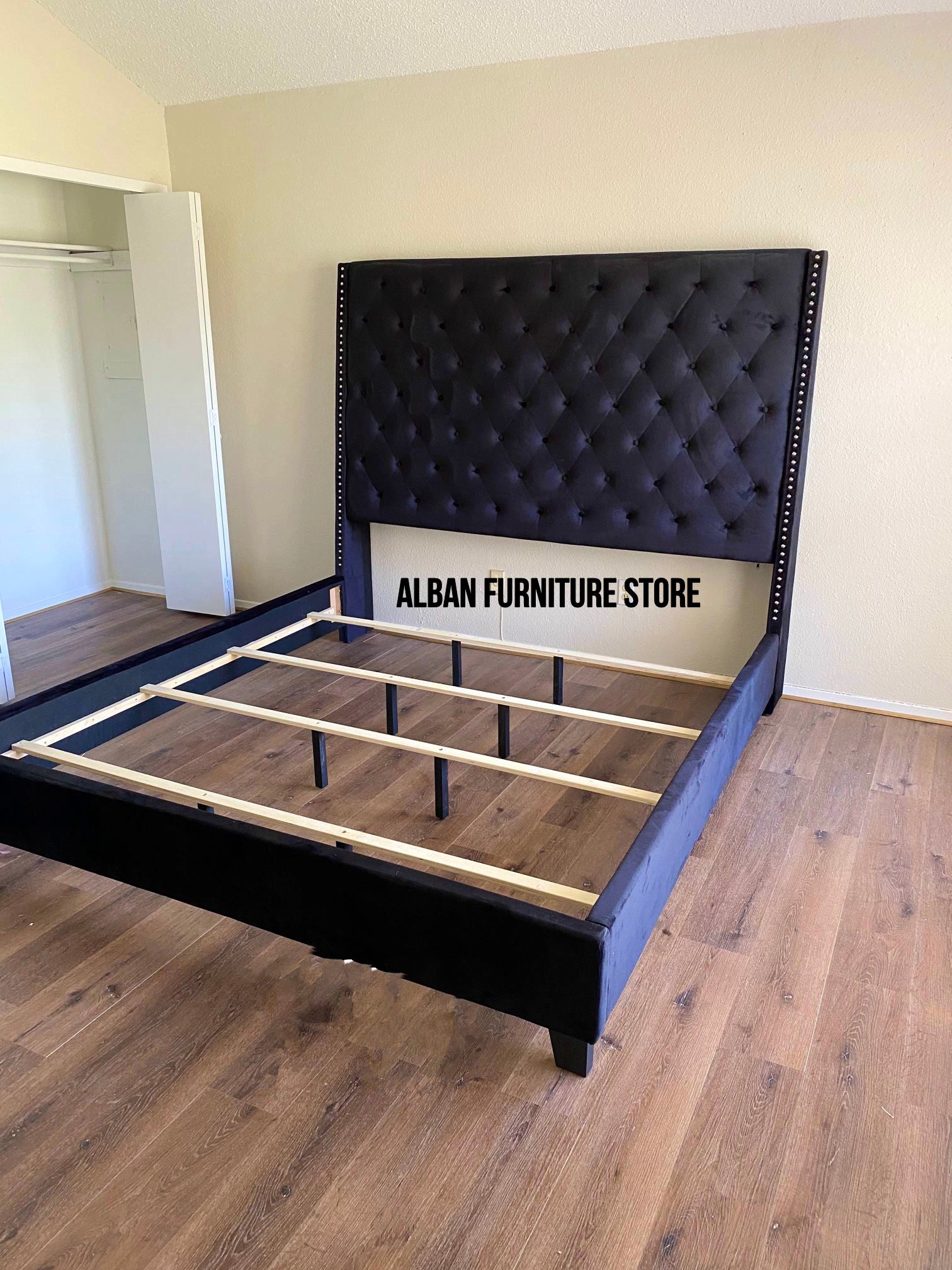 HH630 6FT Black King Bed Frame