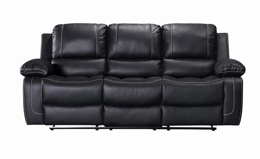 S3009 Nova Black Recliner Set 3-Piece